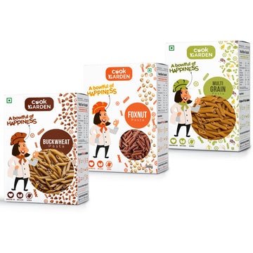 Buckwheat, Foxnut & Multi Grain Pasta | Healthy Pasta | 900g Pack Of 3